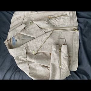 White leather jacket